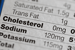 Nutritional information label